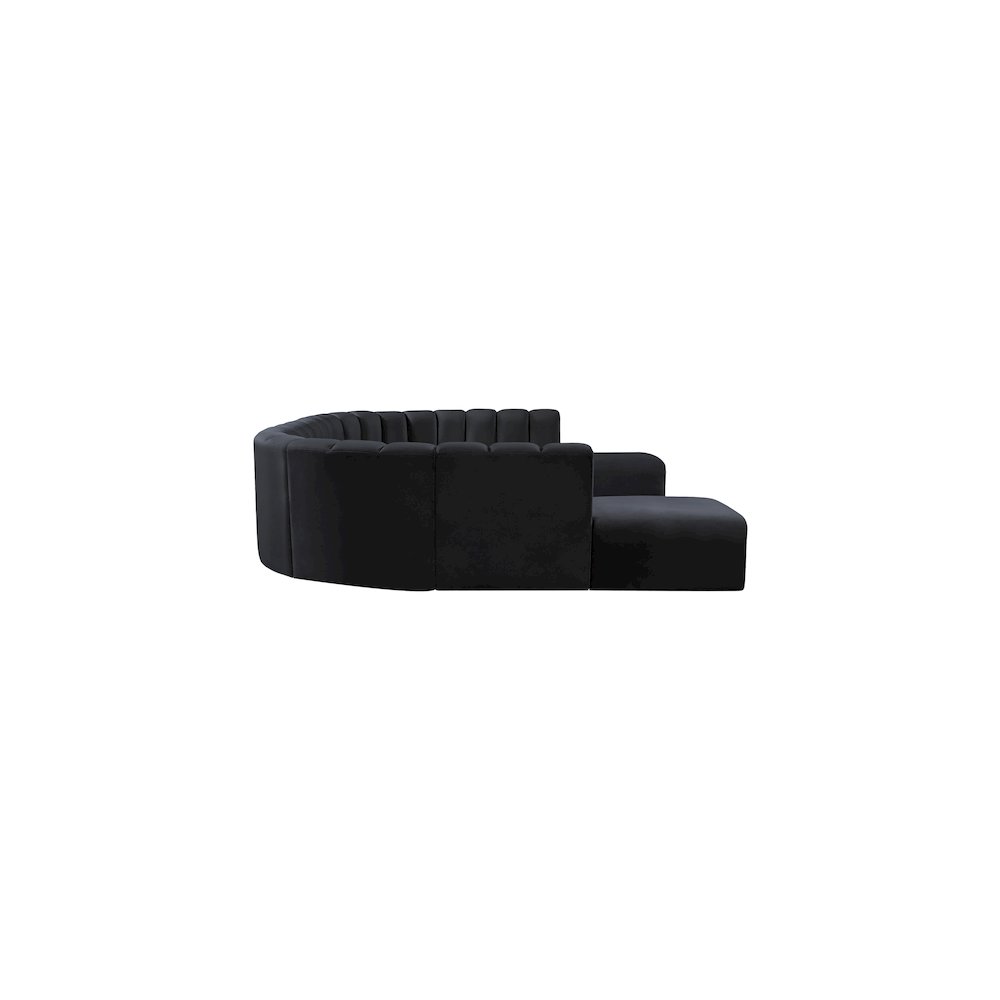 Arc Black Velvet Modular Sofa