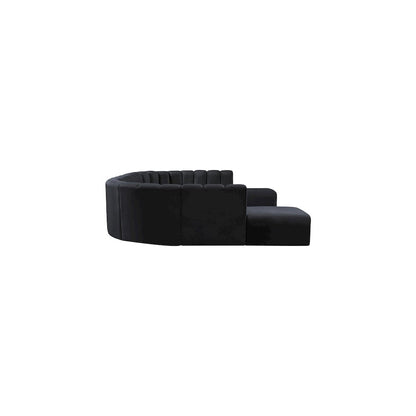 Arc Black Velvet Modular Sofa