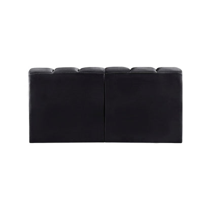 Arc Black Velvet Modular Sofa