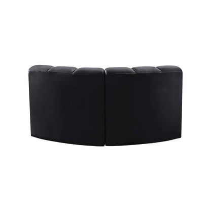 Arc Black Velvet Modular Sofa