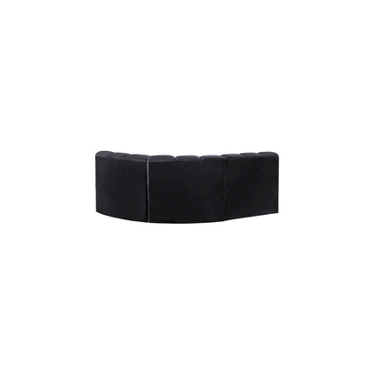 Arc Black Velvet Modular Sofa