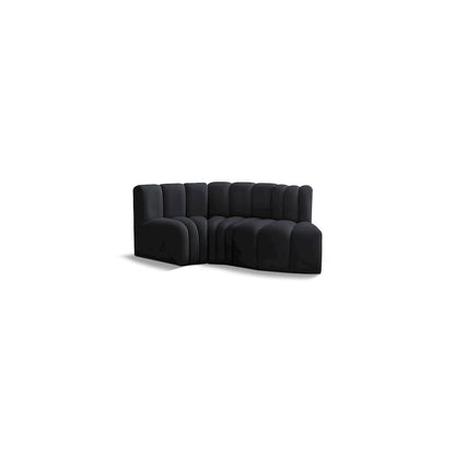 Arc Black Velvet Modular Sofa
