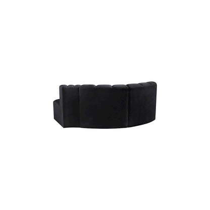 Arc Black Velvet Modular Sofa