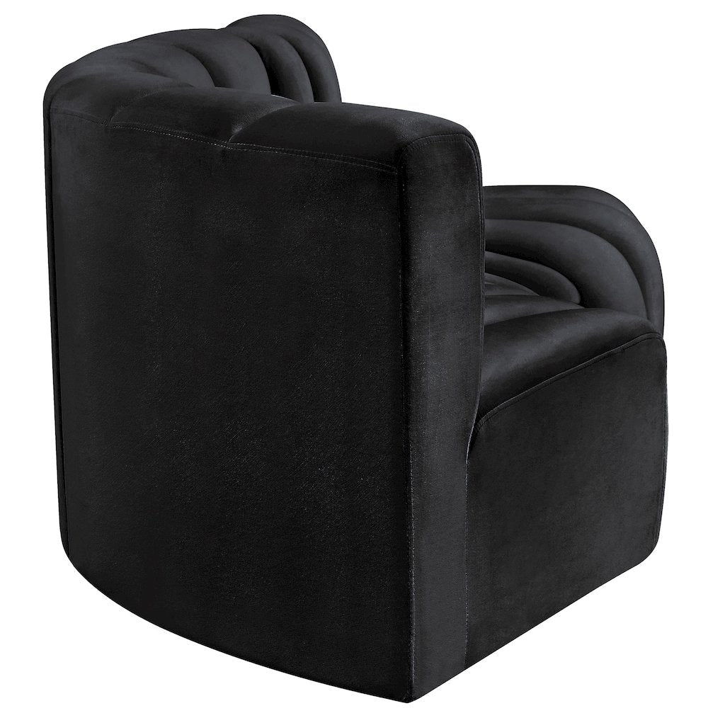 Arc Black Velvet Modular Sofa