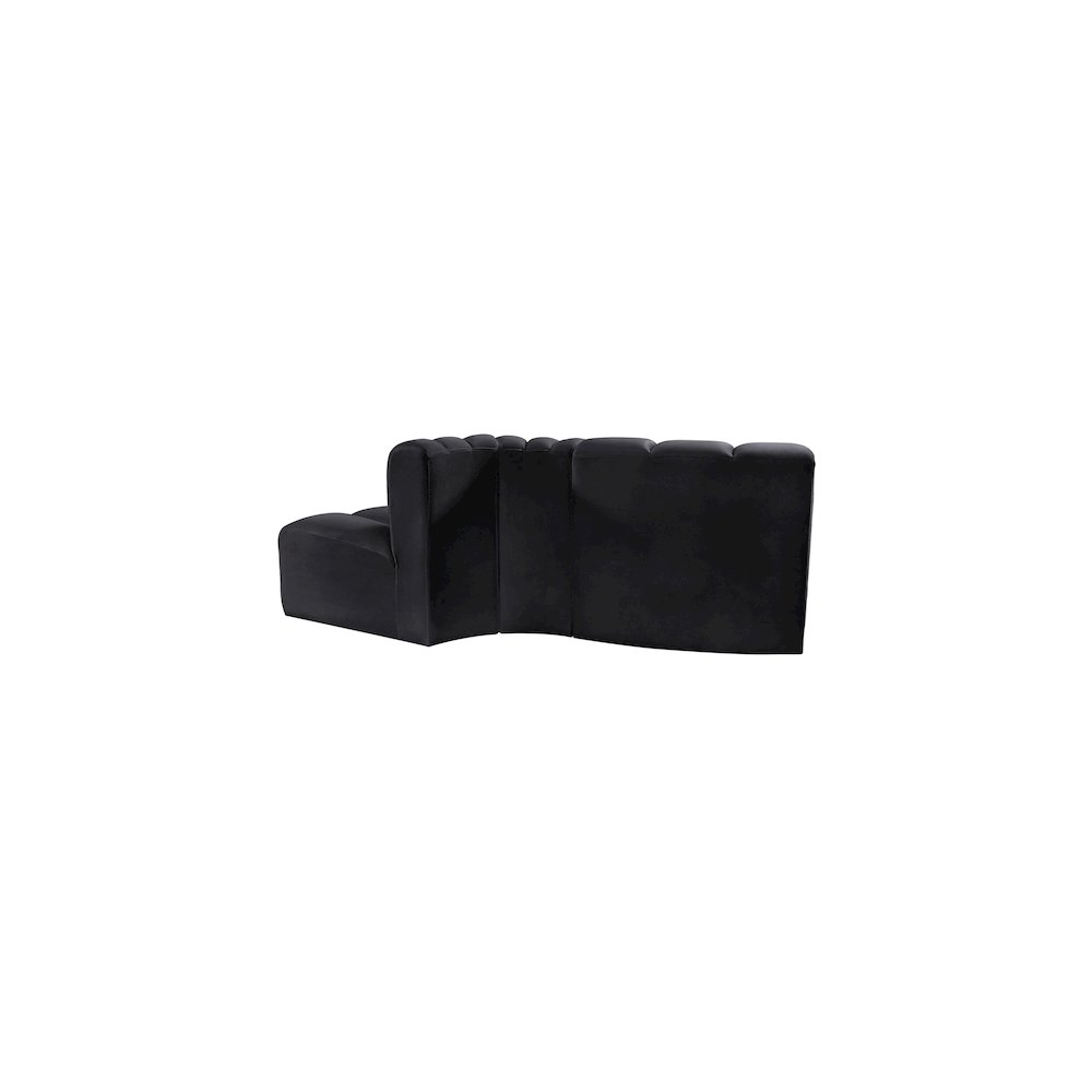 Arc Black Velvet Modular Sofa