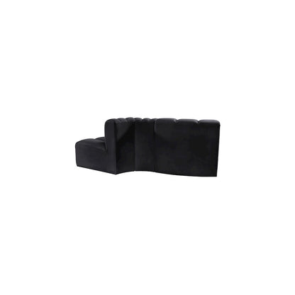 Arc Black Velvet Modular Sofa