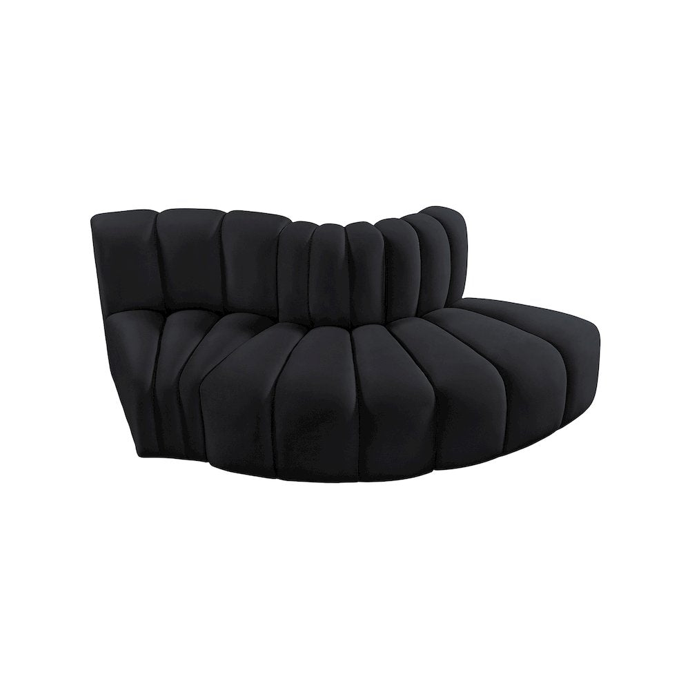 Arc Black Velvet Modular Sofa