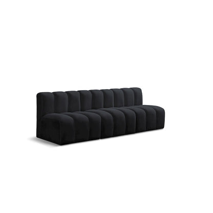 Arc Black Velvet Modular Sofa