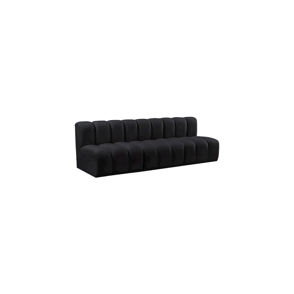 Arc Black Velvet Modular Sofa