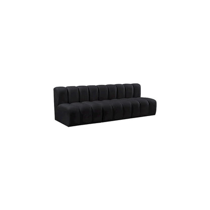 Arc Black Velvet Modular Sofa