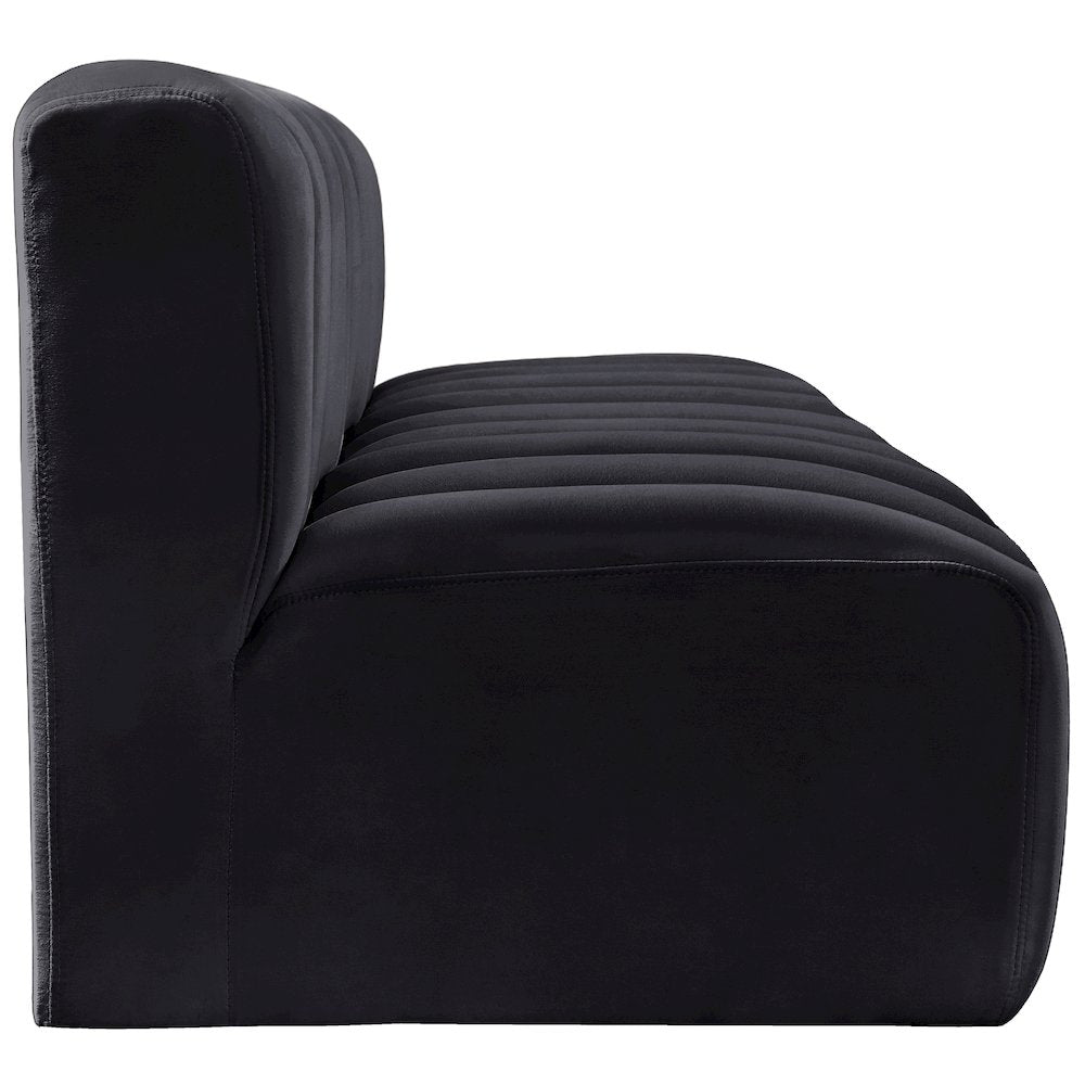 Arc Black Velvet Modular Sofa