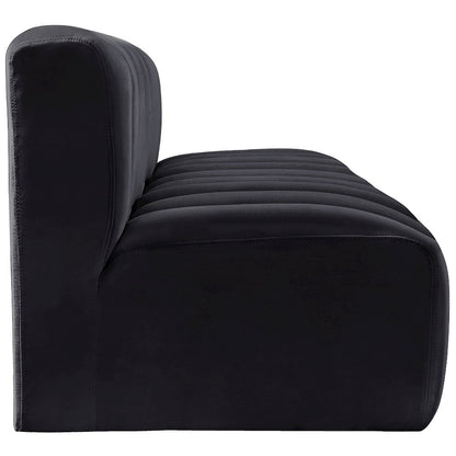 Arc Black Velvet Modular Sofa