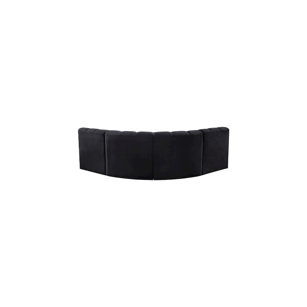 Arc Black Velvet Modular Sofa
