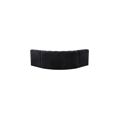 Arc Black Velvet Modular Sofa