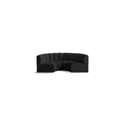 Arc Black Velvet Modular Sofa