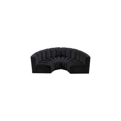 Arc Black Velvet Modular Sofa