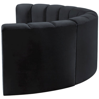 Arc Black Velvet Modular Sofa