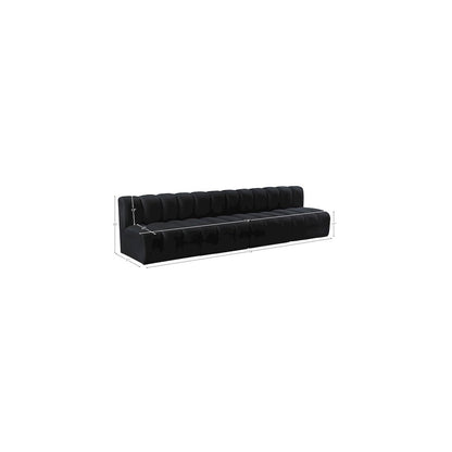 Arc Black Velvet Modular Sofa