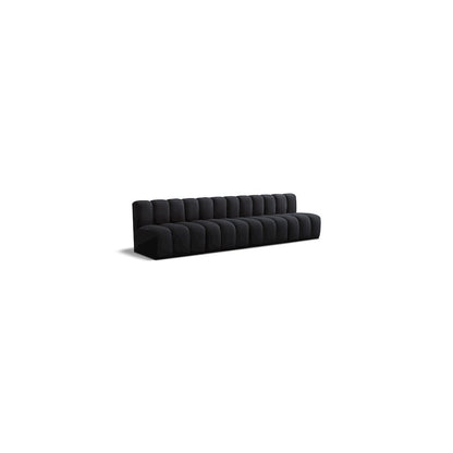 Arc Black Velvet Modular Sofa
