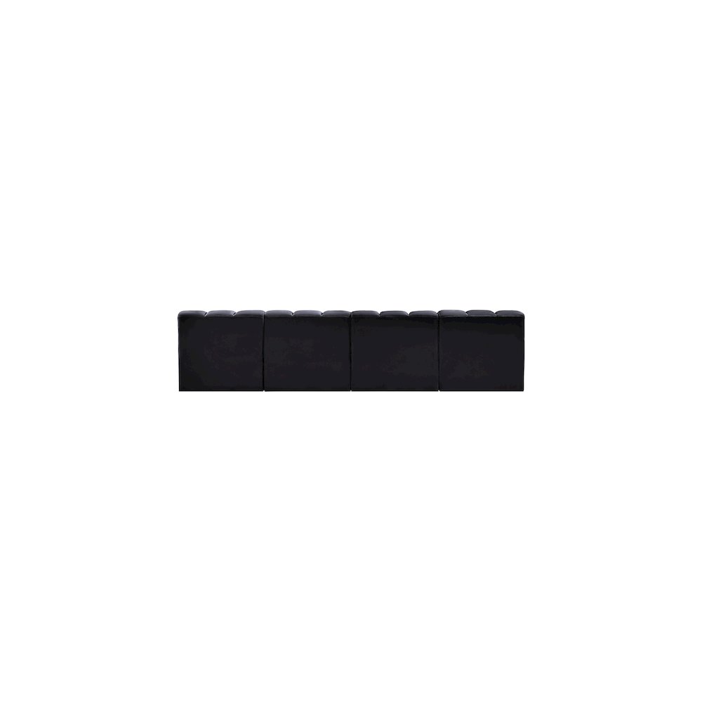 Arc Black Velvet Modular Sofa