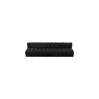 Arc Black Velvet Modular Sofa