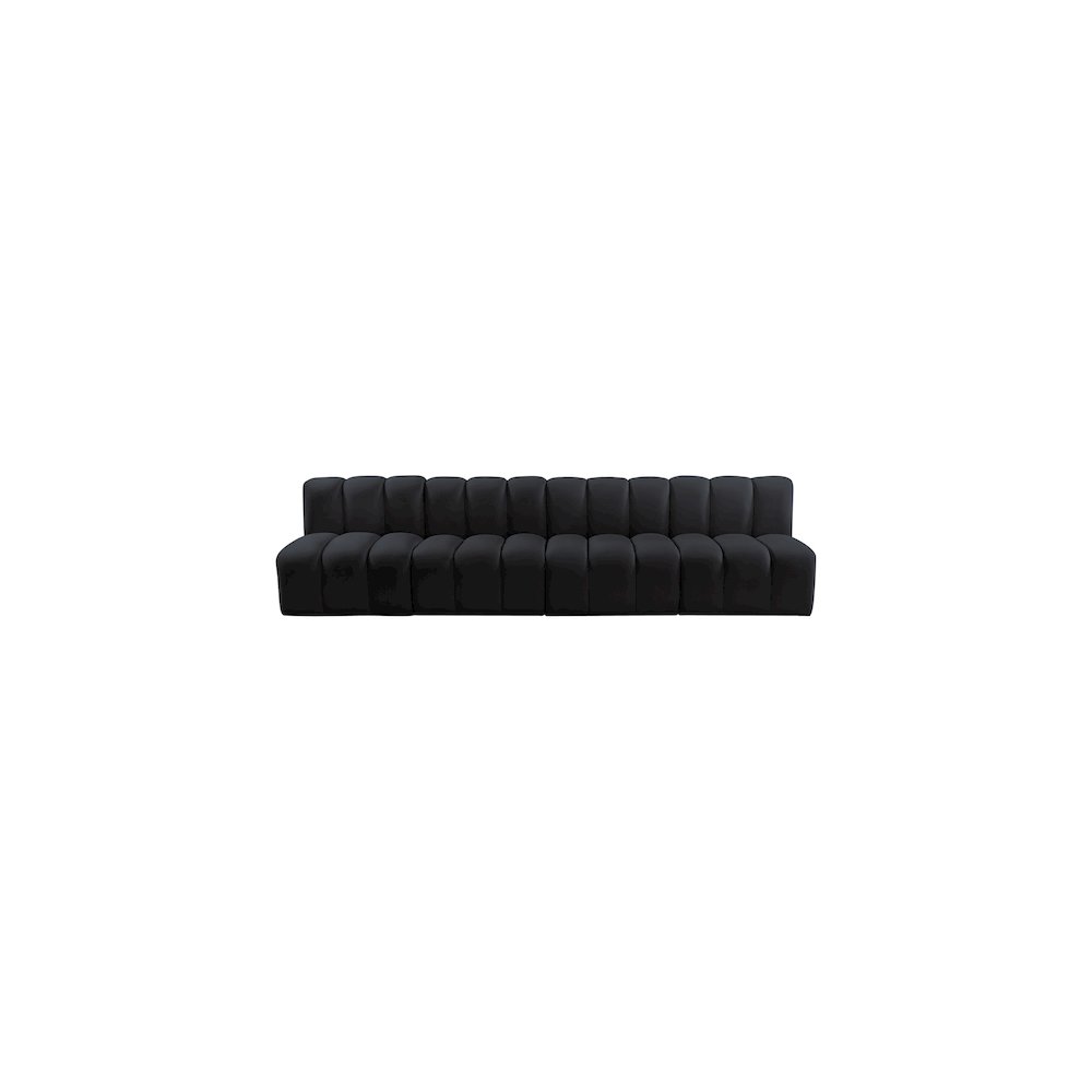 Arc Black Velvet Modular Sofa