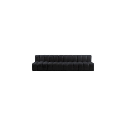 Arc Black Velvet Modular Sofa