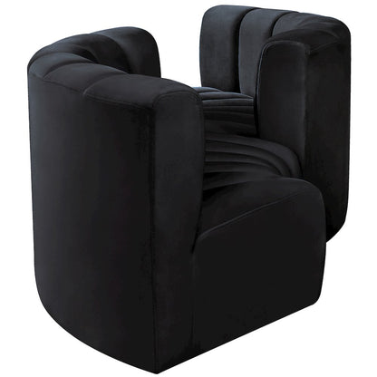 Arc Black Velvet Modular Sofa
