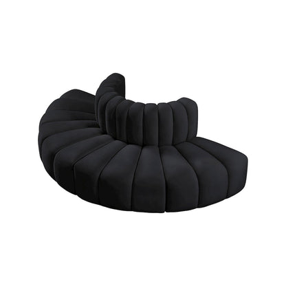 Arc Black Velvet Modular Sofa