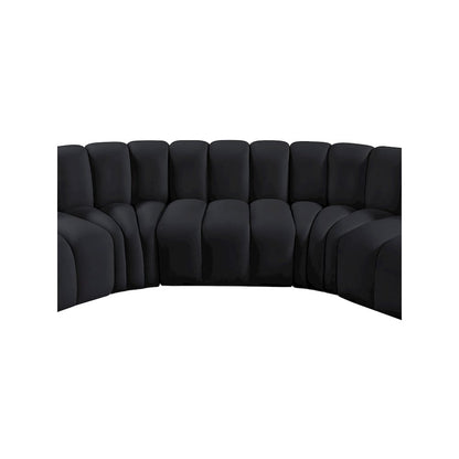 Arc Black Velvet Modular Sofa