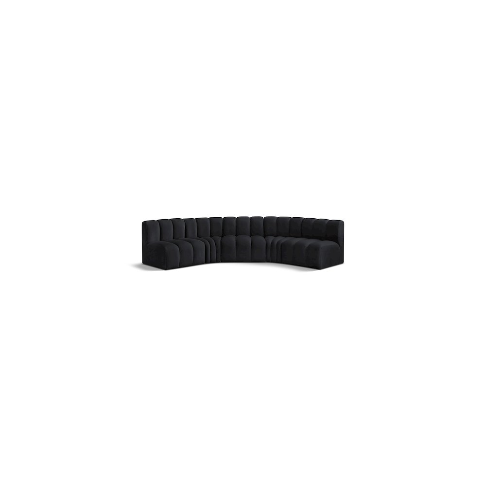 Arc Black Velvet Modular Sofa