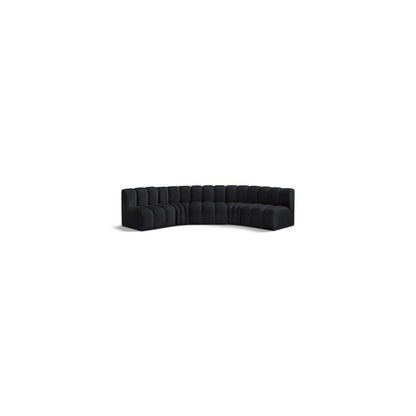 Arc Black Velvet Modular Sofa