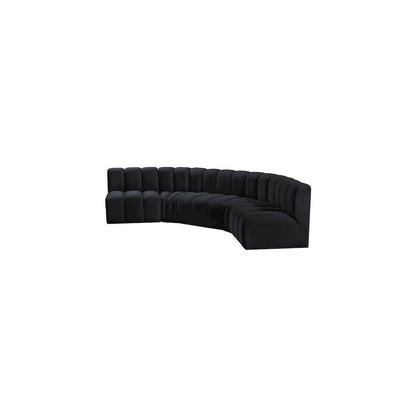 Arc Black Velvet Modular Sofa