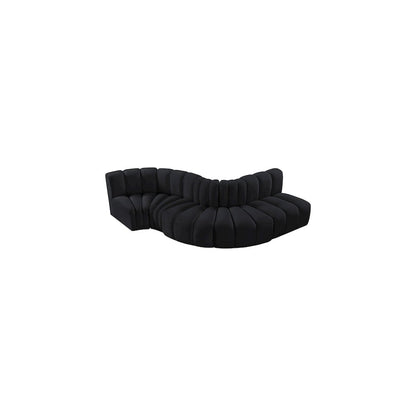 Arc Black Velvet Modular Sofa