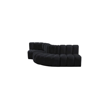 Arc Black Velvet Modular Sofa