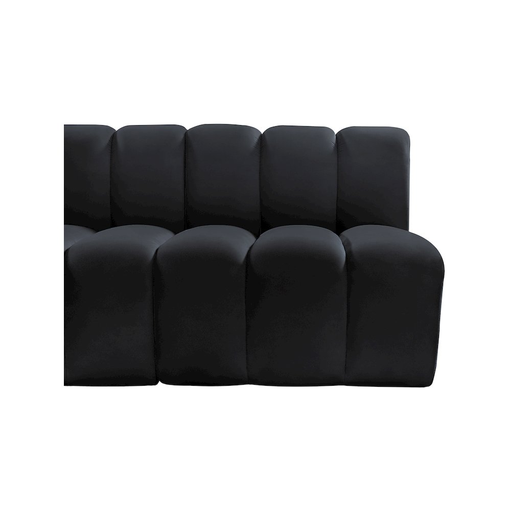 Arc Black Velvet Modular Sofa