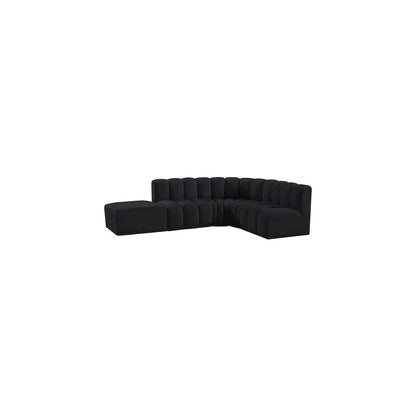 Arc Black Velvet Modular Sofa