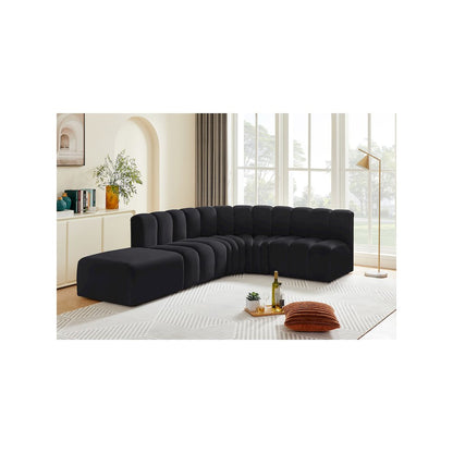 Arc Black Velvet Modular Sofa