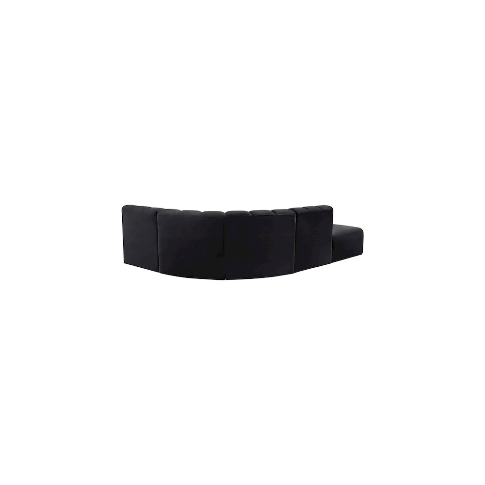 Arc Black Velvet Modular Sofa