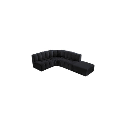 Arc Black Velvet Modular Sofa
