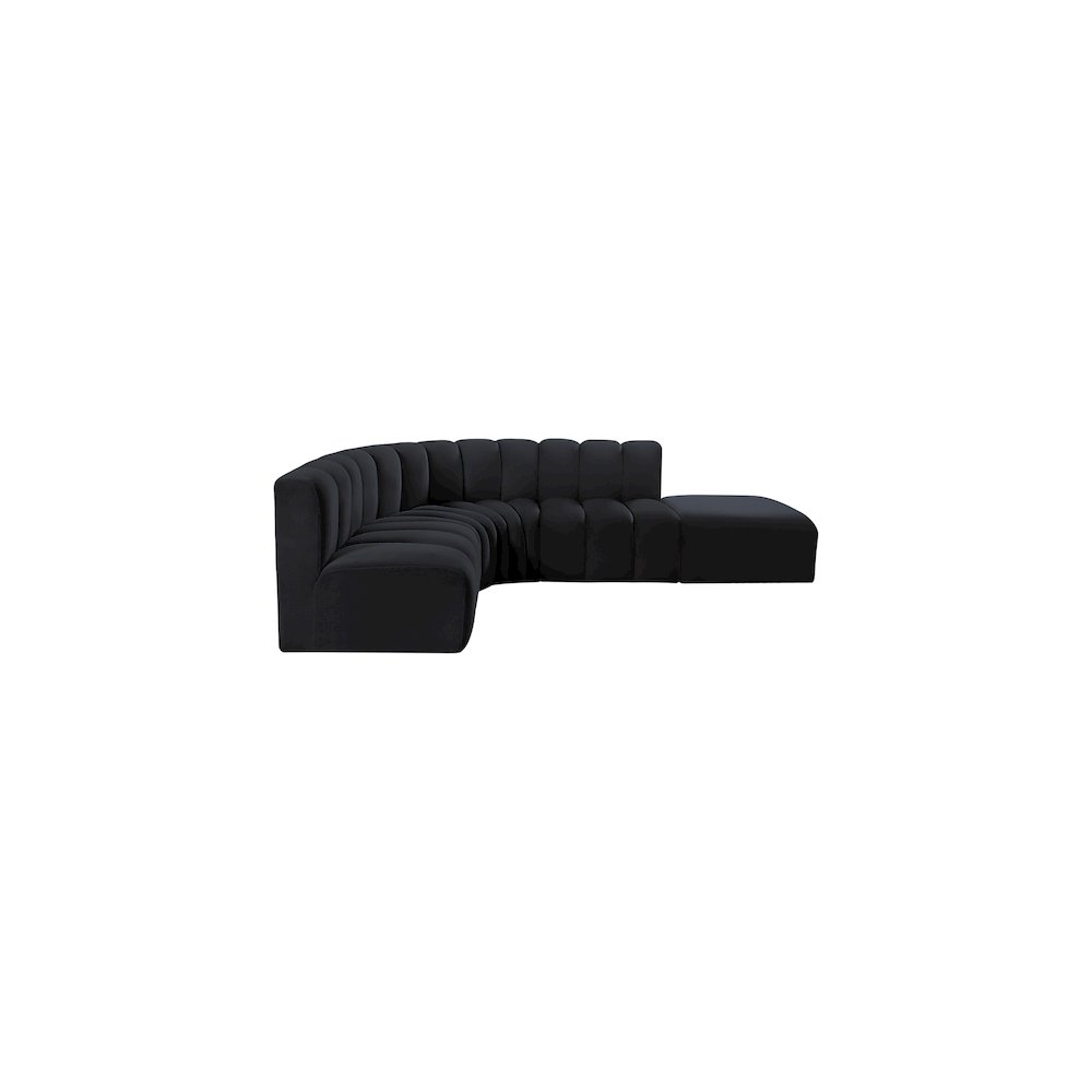 Arc Black Velvet Modular Sofa
