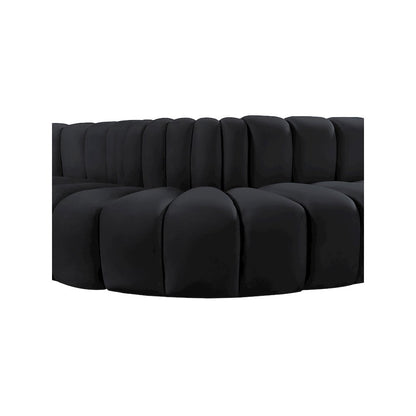 Arc Black Velvet Modular Sofa