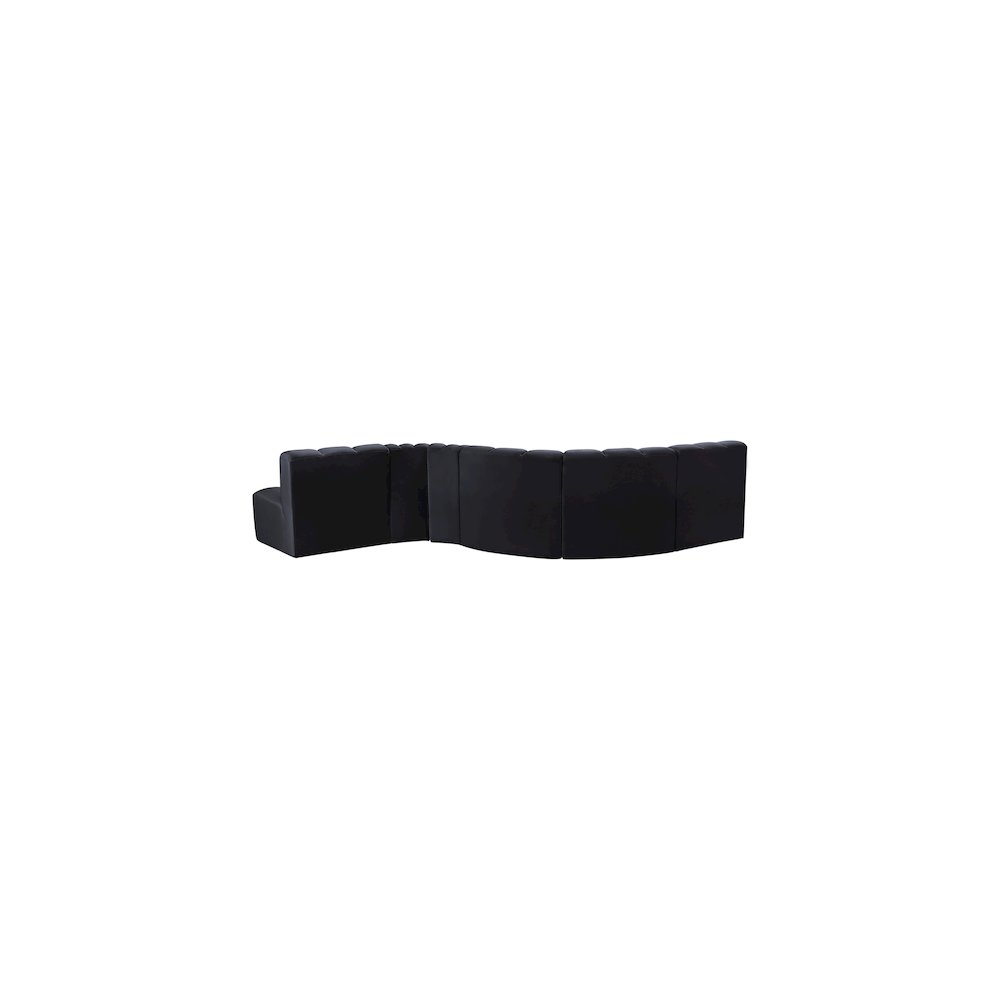 Arc Black Velvet Modular Sofa
