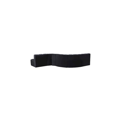 Arc Black Velvet Modular Sofa