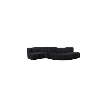 Arc Black Velvet Modular Sofa