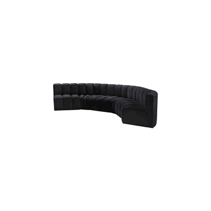 Arc Black Velvet Modular Sofa