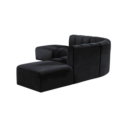 Arc Black Velvet Modular Sofa