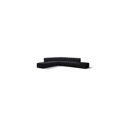 Arc Black Velvet Modular Sofa