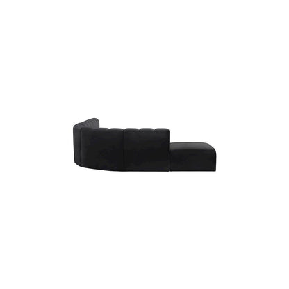 Arc Black Velvet Modular Sofa