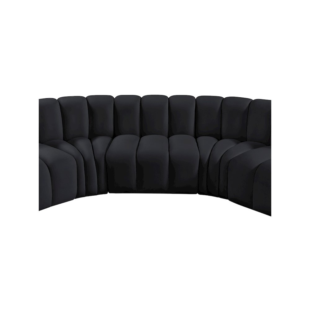 Arc Black Velvet Modular Sofa